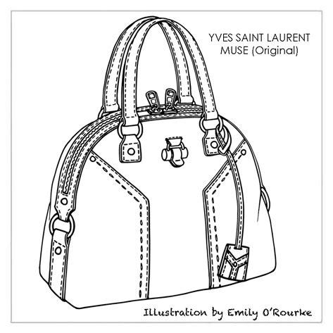ysl bag drawing